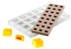 Moule chocolat avec insert 24 carrés 2,5 x 2,5 cm Silikomart