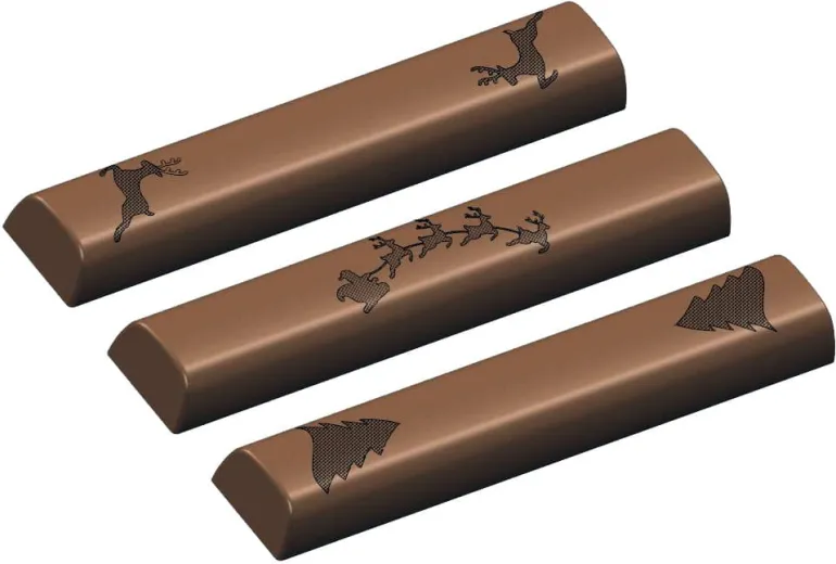 Moule chocolat 9 barres décors Noël