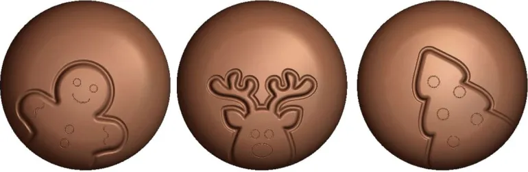 Moule chocolat Bonbon 3 figurines