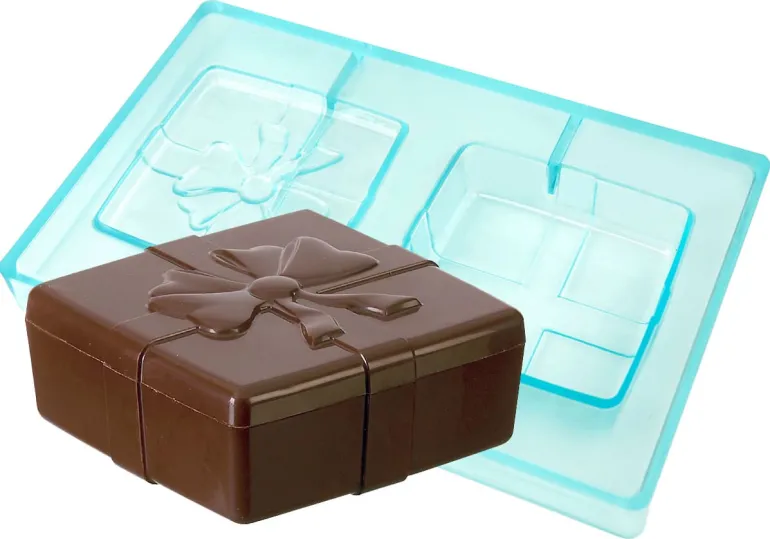 Moule chocolat Boîte avec ruban