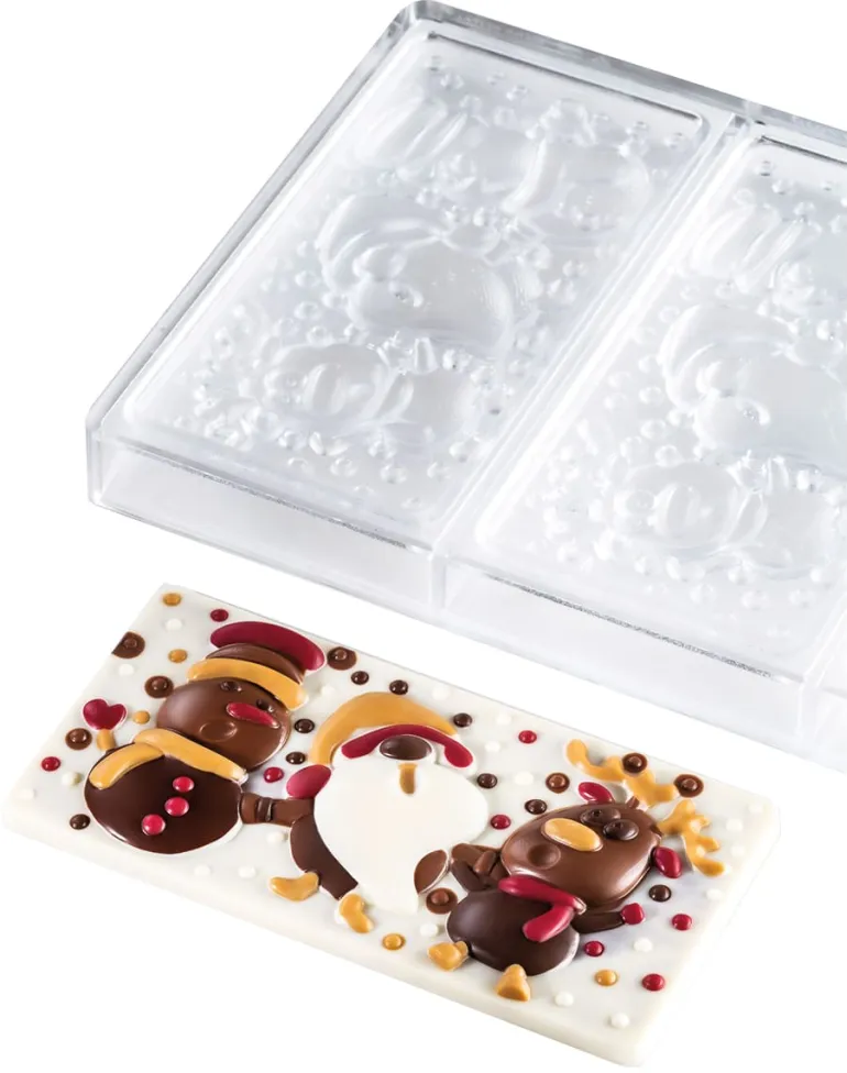 Moule chocolat Christmas Friends 3 tablettes Pavoni