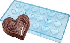 Moule chocolat 18 coeurs entrelacés