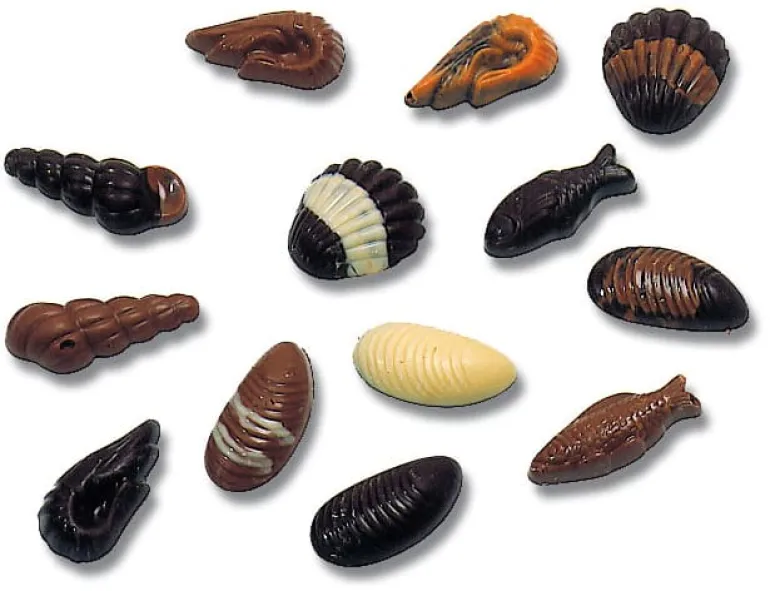 Moule chocolat coquillages et crustacés