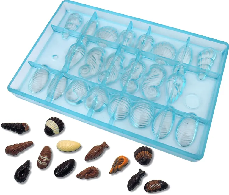 Moule chocolat coquillages et crustacés