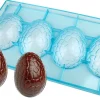 Moule chocolat demi-oeuf craquelé 4 empreintes
