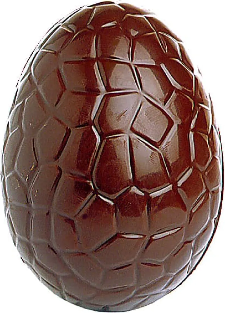 Moule chocolat demi-oeuf craquelé 4 empreintes