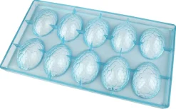 Moule chocolat demi-oeuf craquelé 10 empreintes