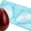 Moule chocolat demi-oeuf lisse 2 empreintes 17 x 11 cm