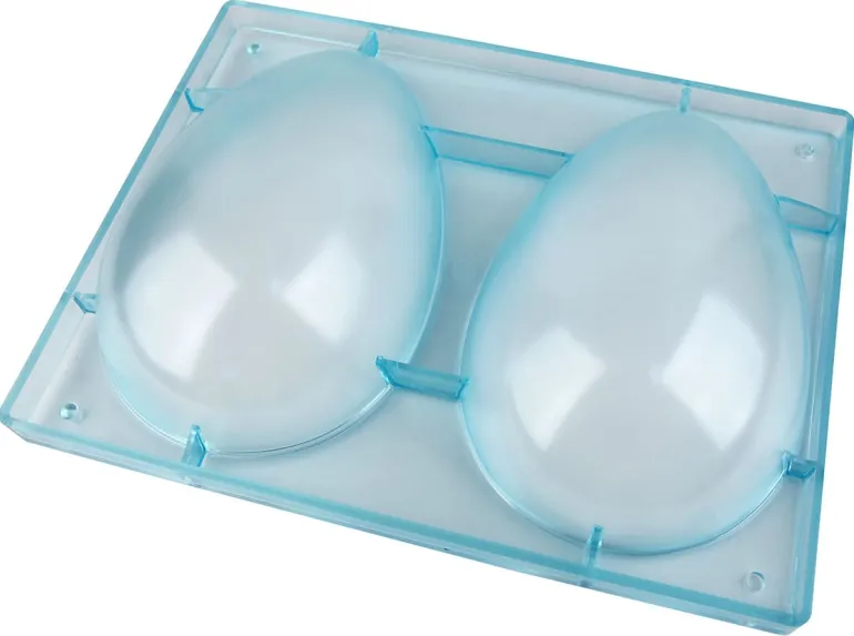 Moule chocolat demi-oeuf lisse 2 empreintes 23 x 16 cm