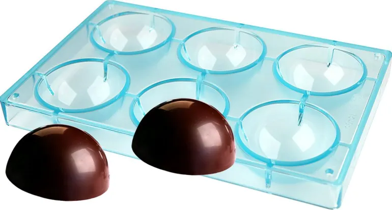 Moule chocolat 6 demi-sphères Ø 7 cm