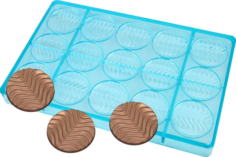 Moule chocolat 15 disques mendiant