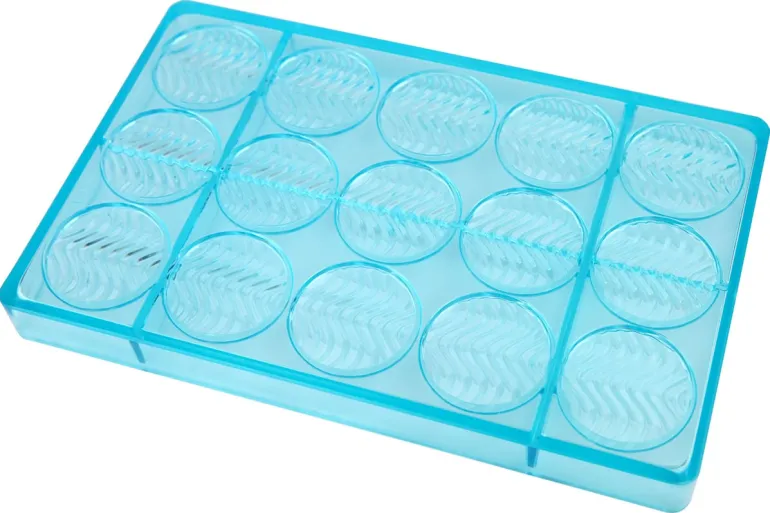 Moule chocolat 15 disques mendiant
