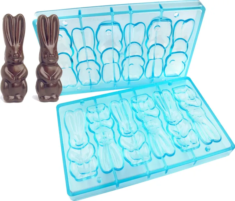 Moule chocolat double 6 lapins