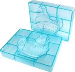 Moule chocolat double Poule dans son panier