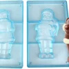 Moule chocolat double Père Noël portant sa hotte