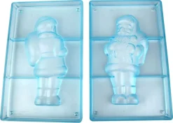 Moule chocolat double Père Noël portant sa hotte