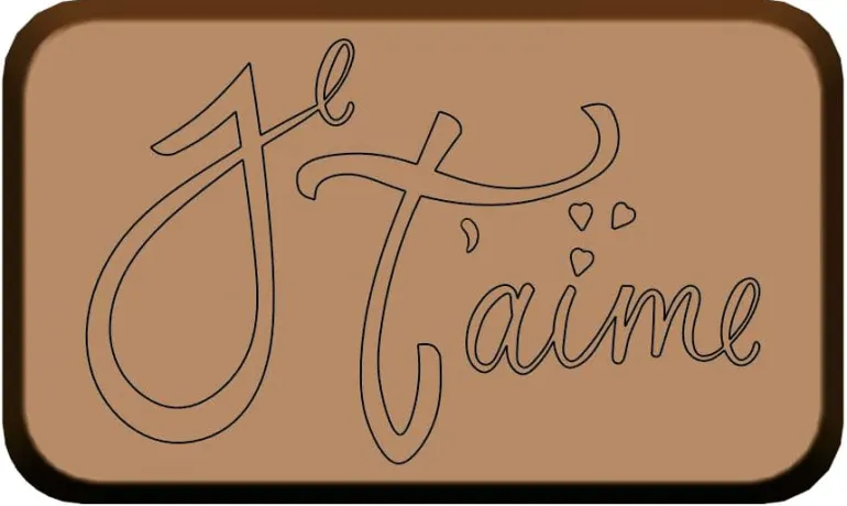 Moule chocolat Je t'aime