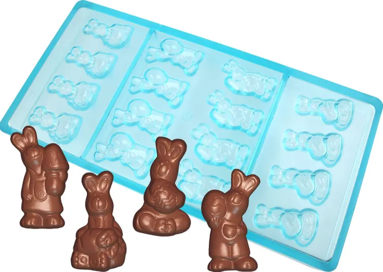 Moule chocolat 4 lapins