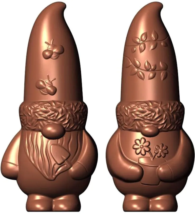 Moule chocolat le Lutin plante une fleur