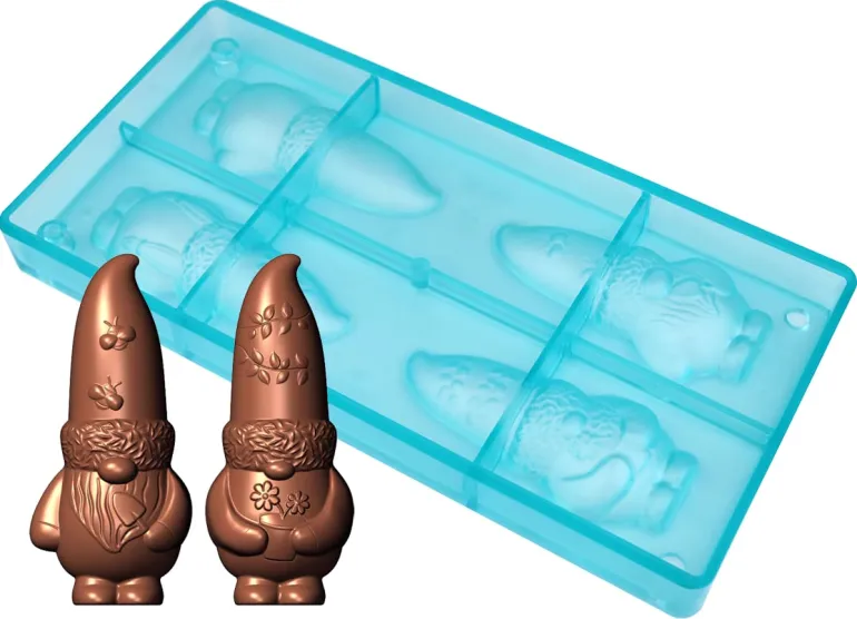 Moule chocolat le Lutin plante une fleur