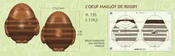 Moule chocolat Oeuf Maillot de rugby L'Oeuf Maillot
