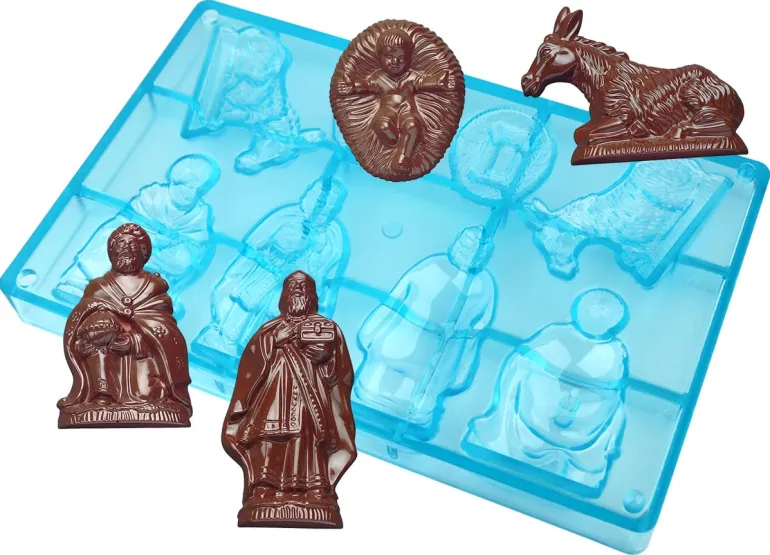 Moule chocolat 4 personnages de la crèche