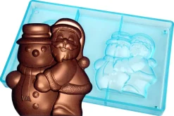 Moule chocolat Père Noël avec bonhomme de neige