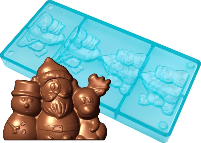 Moule chocolat Père Noël bonhomme de neige et renne
