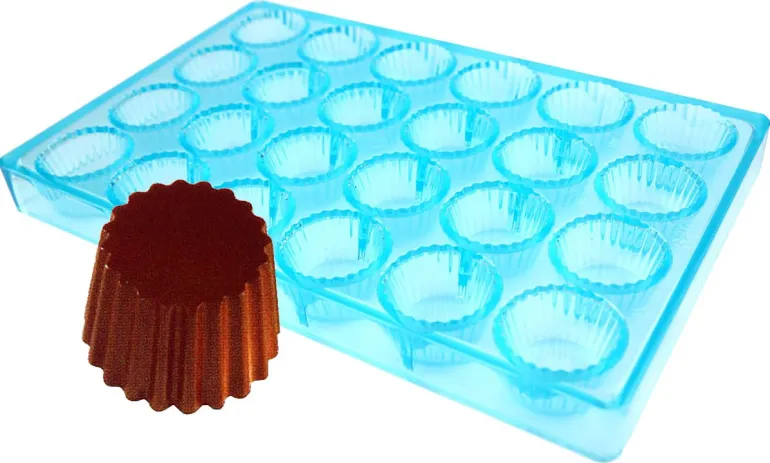 Moule chocolat 24 ronds nervurés