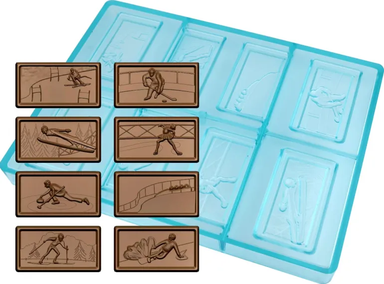 Moule chocolat sports d'hiver