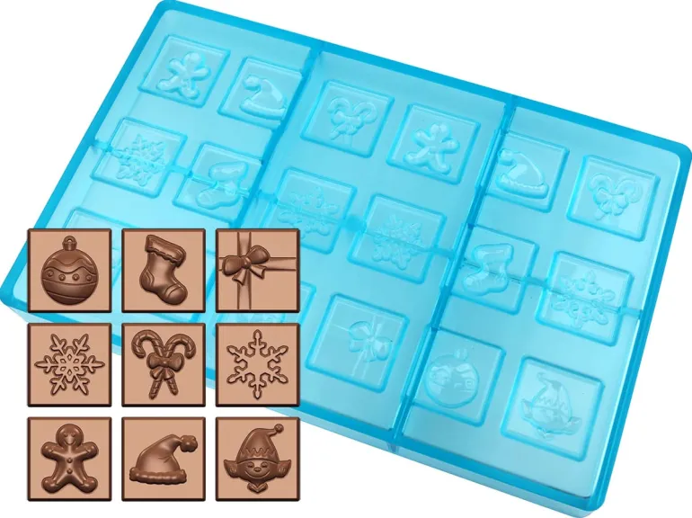 Moule chocolat 18 sujets de Noël