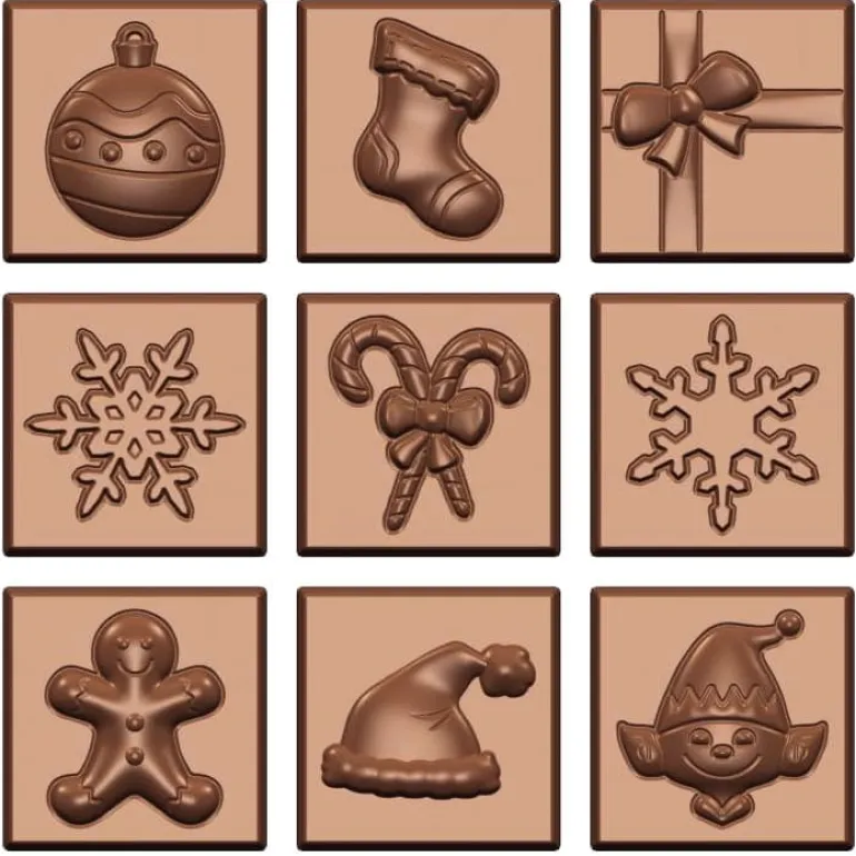 Moule chocolat 18 sujets de Noël