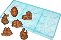 Moule chocolat 18 sujets de Pâques