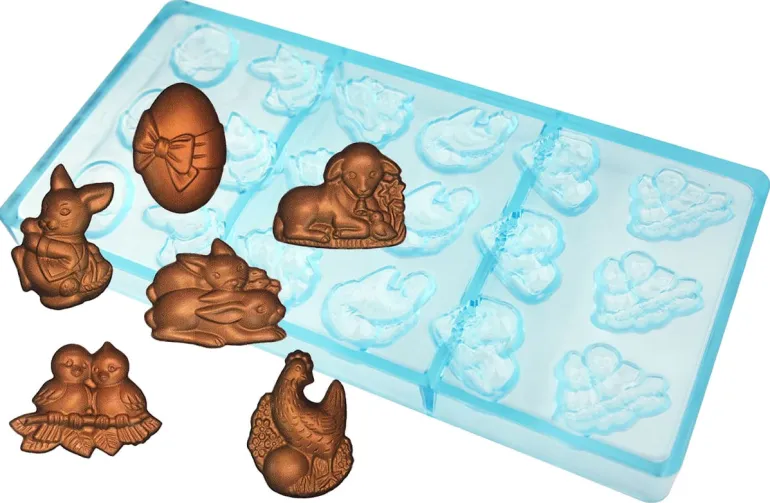 Moule chocolat 18 sujets de Pâques
