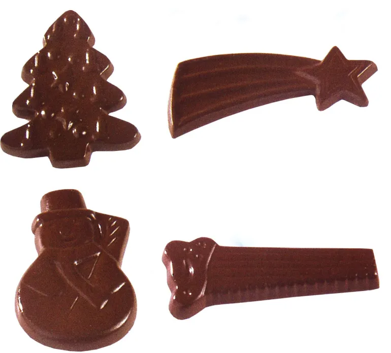 Moule chocolat 4 sujets Noël assortis