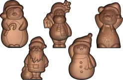Moule chocolat 5 sujets Noël assortis