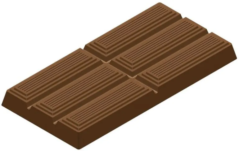 Moule chocolat tablette barre nervurée
