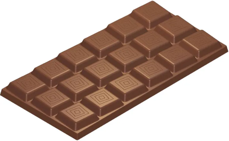 Moule chocolat tablette carrés décor