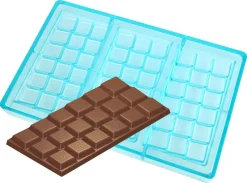 Moule chocolat tablette carrés décor