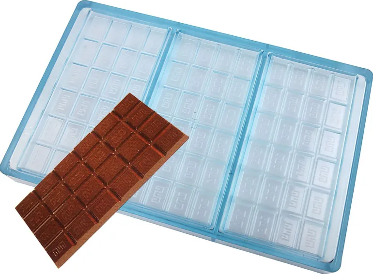 Moule chocolat tablette décor