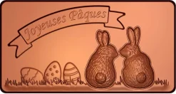 Moule chocolat Tablette Joyeuses Pâques 3 tablettes