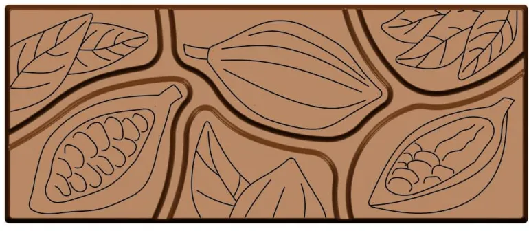 Moule chocolat 6 tablettes cabosse