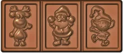 Moule chocolat 3 tablettes figurines Noël