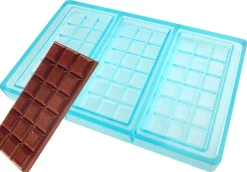 Moule chocolat 3 tablettes nervurées