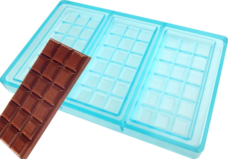 Moule chocolat 3 tablettes nervurées