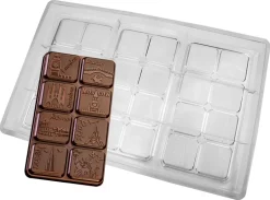 Moule chocolat 3 tablettes villes du monde Martellato