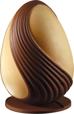 Moule chocolat œuf design ruban strié Pavoni