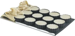 Moule Kali 15 tartelettes carrées cannelées Mallard Ferrière