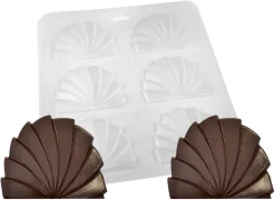 Moule pour embout de bûche forme paon