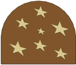 Moule pour embout de bûche forme petites étoiles